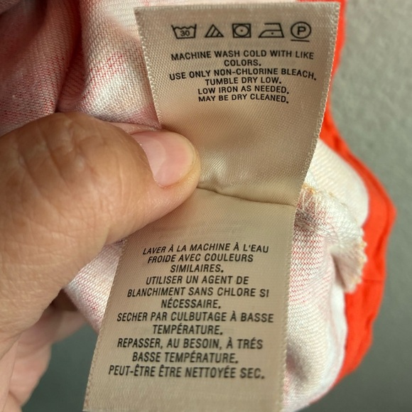 Maeve by Anthropologie Button up Banana Grove Denim Midi A-Line Skirt Orange 4 - Picture 10 of 13